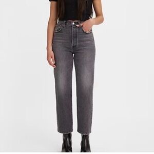 Levi's women's ribcage straight jeans washed black size 30